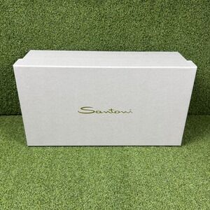 Santoni Luxury Shoe Box Beige Orange Large 15x8x5 Italy Case "BOX ONLY"